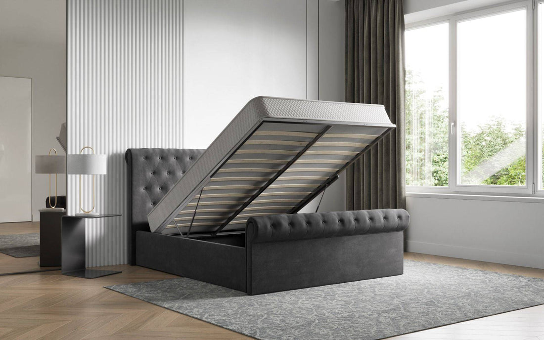 Space Saving Ottoman Double Beds