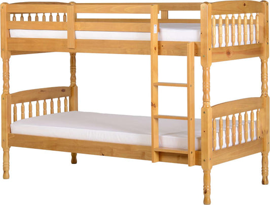 Albany 3' Single Bunk Bed - Antique Pine Wood