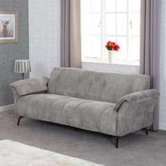 Amalfi 3 Seater Sofa Grey Fabric FRONT