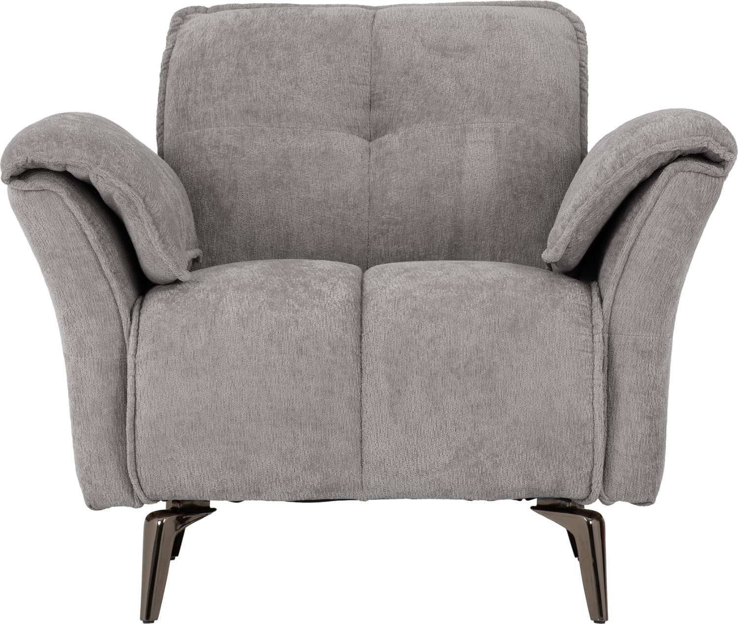 AMALFI 1 SEATER CHAIR GREY FABRIC FRONT