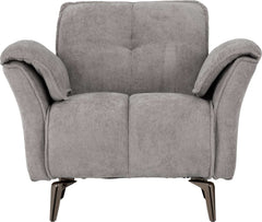 AMALFI 1 SEATER CHAIR GREY FABRIC FRONT