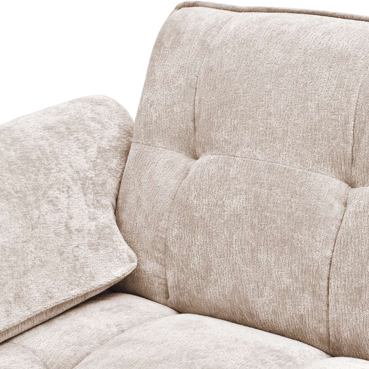 Amalfi 3 Seater Sofa Champagne Fabric CLOSE