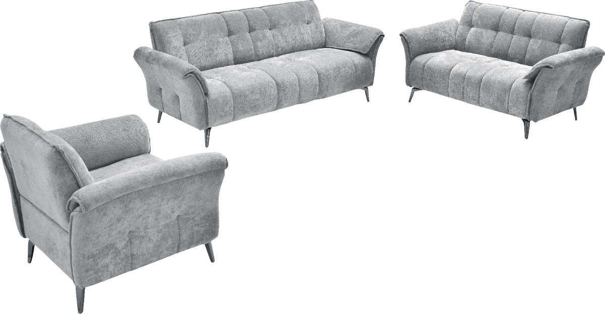 AmalfI Seater SofaS Grey Fabric 