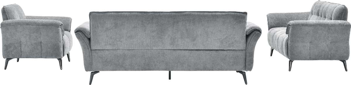 Amalfi 3 Seater Sofa Grey Fabric  BACK2