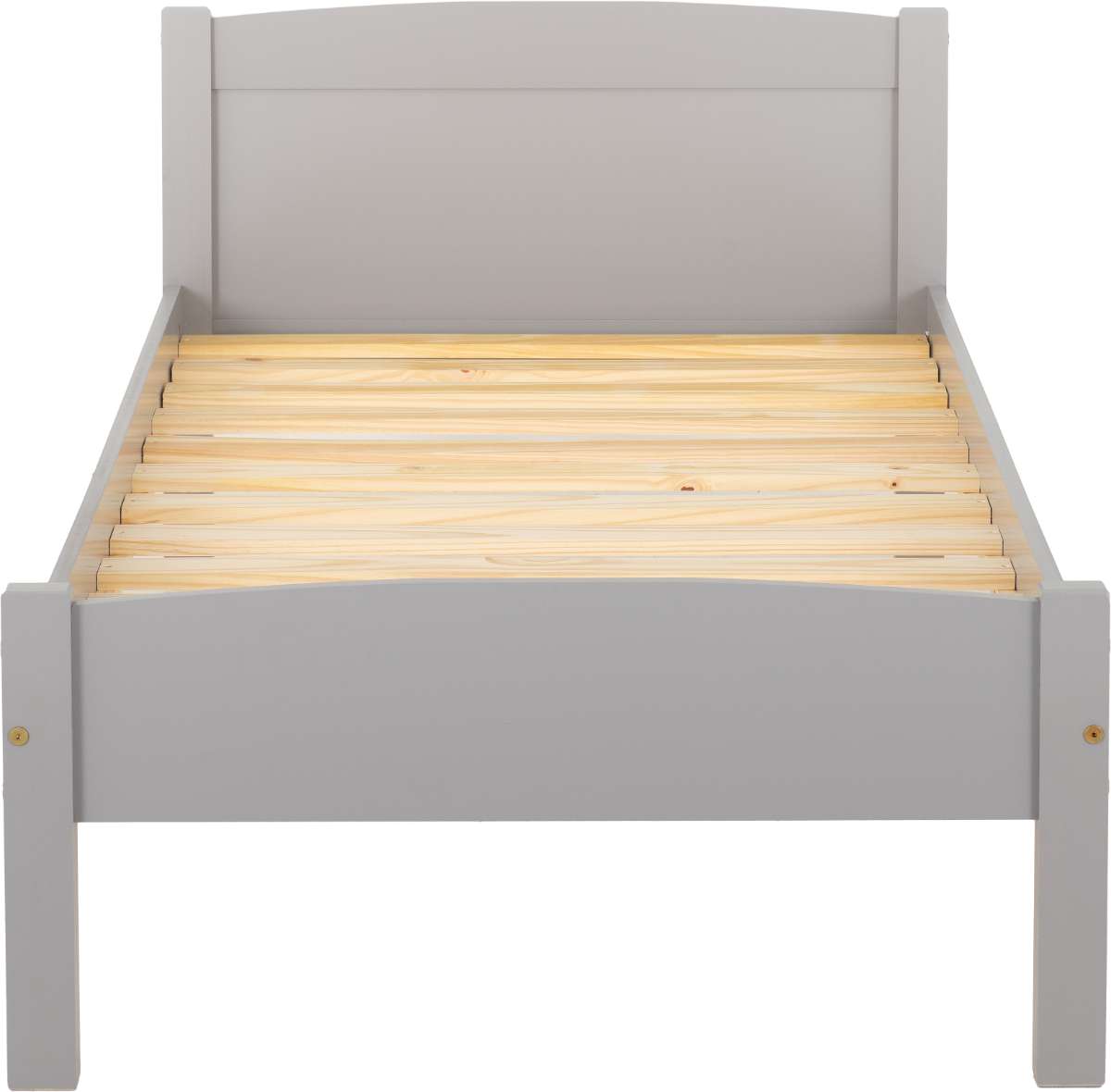 Amber 3' Single Bed Frame in Grey Slate headboard