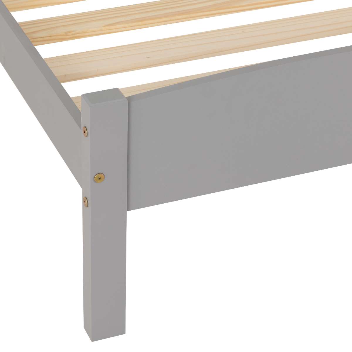 Amber 3' Single Bed Frame in Grey Slate foot