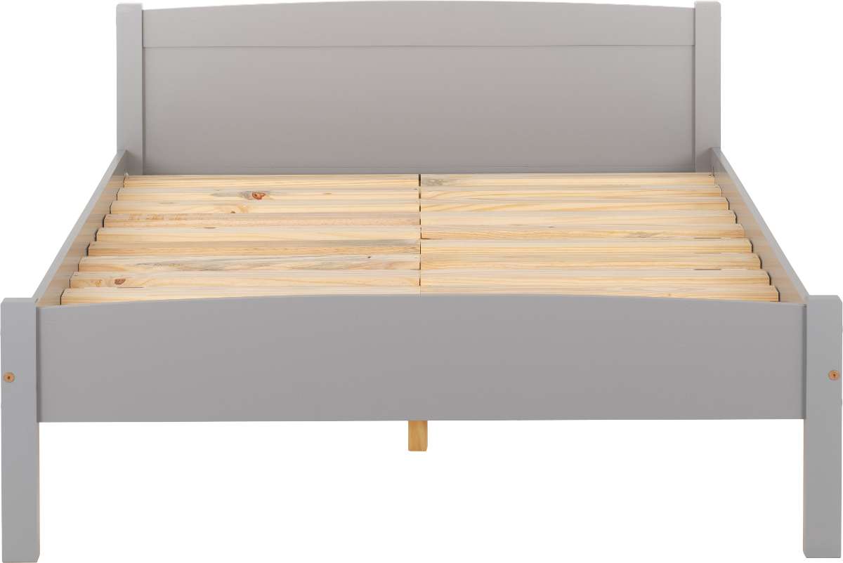 Amber 4'6" Double Bed Frame - GREY SLATE front