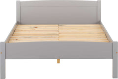 Amber 4'6" Double Bed Frame - GREY SLATE front