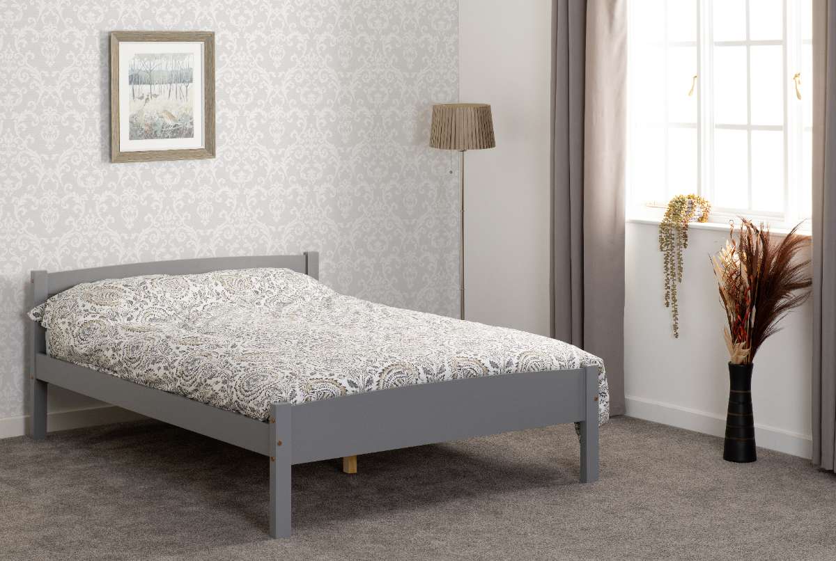 Amber 4'6" Double Bed Frame - GREY SLATE 1