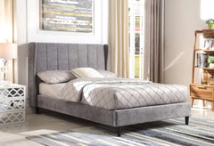 AMELIA 4'6" BED - DARK GREY FABRIC