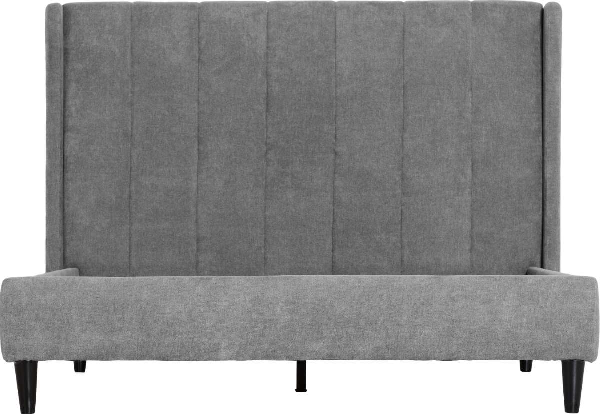 AMELIA 4'6" BED - DARK GREY FABRIC front