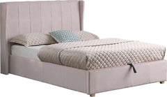 AMELIA PLUS 5' King Sized Storage Bed - PINK VELVET FABRIC 2