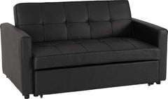 Astoria Sofa Bed - BLACK FAUX LEATHER