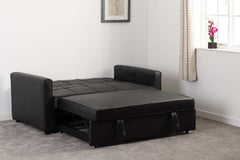 Astoria Sofa Bed - BLACK FAUX LEATHER