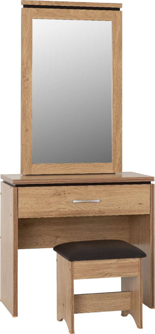 CHARLES 1 DRAWER DRESSING TABLE - OAK EFFECT VENEER