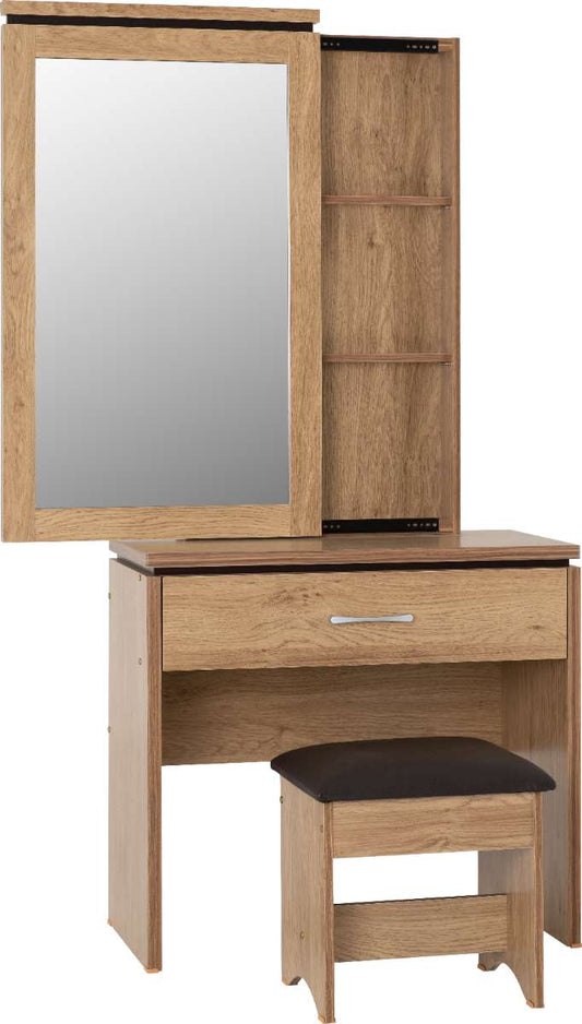 CHARLES 1 DRAWER DRESSING TABLE - OAK EFFECT VENEER