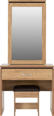 CHARLES 1 DRAWER DRESSING TABLE - OAK EFFECT VENEER