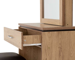 CHARLES 1 DRAWER DRESSING TABLE - OAK EFFECT VENEER