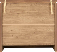 CHARLES 3 DRAWER CHEST - OAK EFFECT VENEER WITH WALNUT TRIM