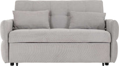 CHELSEA SOFA BED - SILVER GREY FABRIC