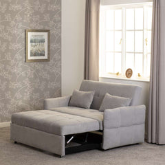 CHELSEA SOFA BED - SILVER GREY FABRIC