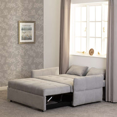 CHELSEA SOFA BED - SILVER GREY FABRIC