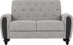 CHESTER 3+2 SUITE - LIGHT GREY FABRIC