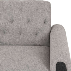 CHESTER 3+2 SUITE - LIGHT GREY FABRIC