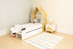 CODY 1 DRAWER HOUSE BED - WHITE/PINE EFFECT