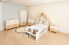 CODY BEDROOM SET - WHITE/PINE EFFECT