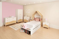 CODY BEDROOM SET - WHITE/PINE EFFECT