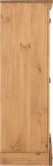 CORONA 1 DOOR 4 DRAWER LOW WARDROBE - DISTRESSED WAXED PINE