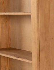 CORONA LOW BOOKCASE - DISTRESSED WAXED PINE