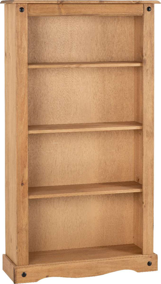 CORONA MEDIUM BOOKCASE - DISTRESSED WAXED PINE