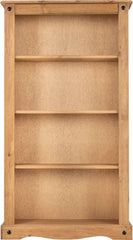 CORONA MEDIUM BOOKCASE - DISTRESSED WAXED PINE