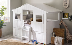 wooden treehouse bed white 2