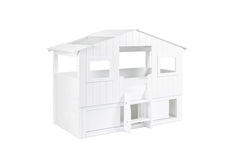 wooden treehouse bed white 7