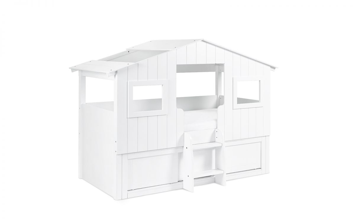 wooden treehouse bed white 8