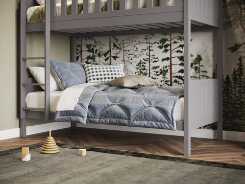Flair Bea Grey Wooden Bunk Bed Underbed