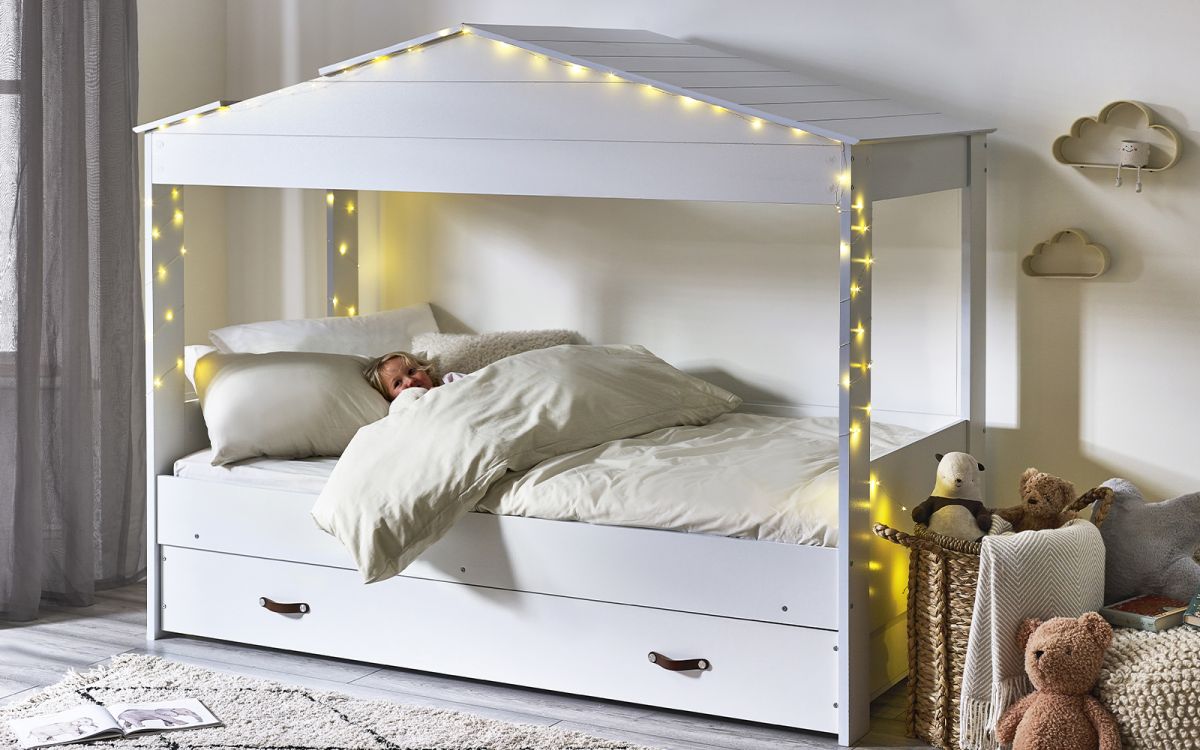 Hazel White Wooden Low Sleeper Bed 3