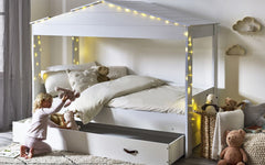 Hazel White Wooden Low Sleeper Bed storage