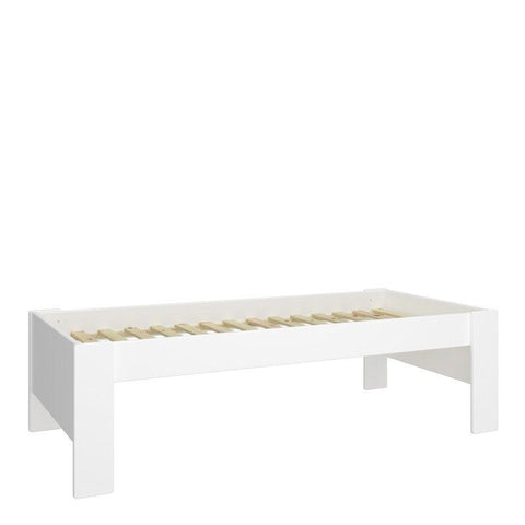 white wooden bed frame 5