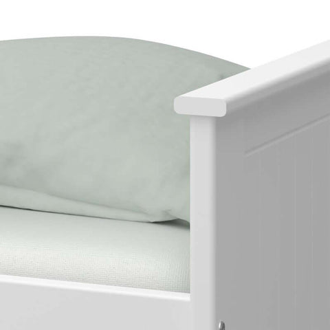 white bunk bed close up