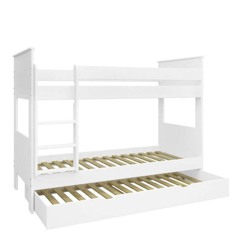 white bunk bed 1 trundle