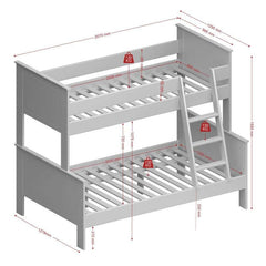 Alba Triple Sleeper Bed Frame Size