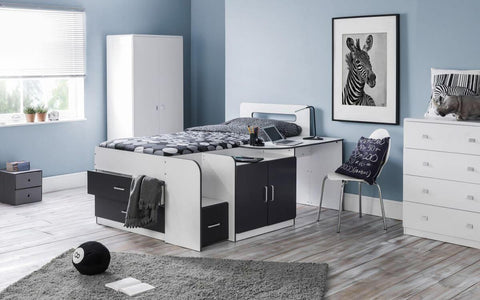 cabin bed with storage front view