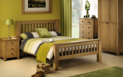 Amsterdam Oak Wooden Double Bed Frame 2