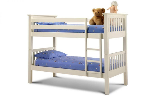 Pine Single Bunk Bed White