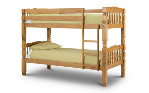 pine wood bunk bed front