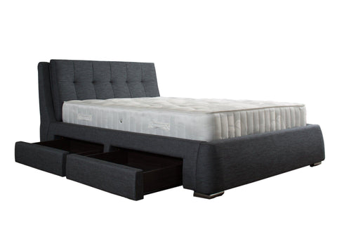 Four Side Draws Fabric Double Bed  Frame 3